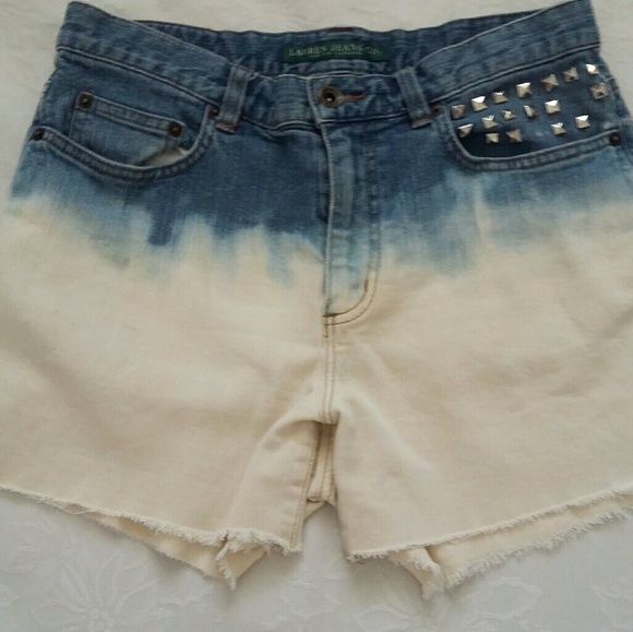 Ralph Lauren Pants - Ralph Lauren tie dye studded denim shorts